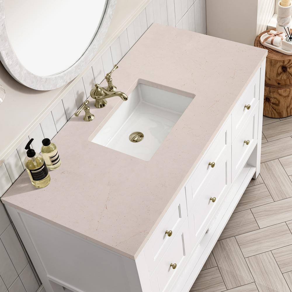 Breckenridge 48" White Solid Wood Single Vanity