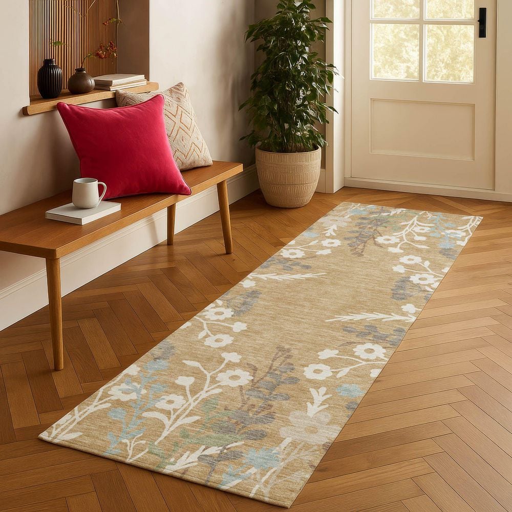 Chantille Machine Washable Indoor/Outdoor Abstract ACN2334 Gold 2 ft. 3 in. x 7 ft. 6 in. Runner Rug price history on PriceWatchPro