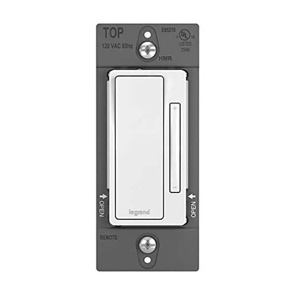 radiant  450W Multi-Location Remote Rocker Dimmer for LED/CFL/Halogen/Incandescent Bulbs, White/Light Almond/Ivory