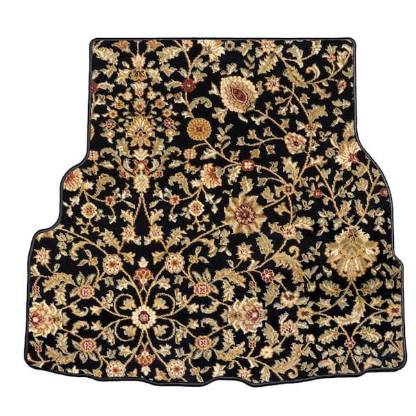 GGBAILEY Jeep Wrangler Unlimited JL Black Oriental Carpet Car Mats, Custom Fits for 2017-2020 Small Cargo