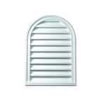 24 in. x 48 in. Round Top Polyurethane Weather Resistant Gable Louver Vent