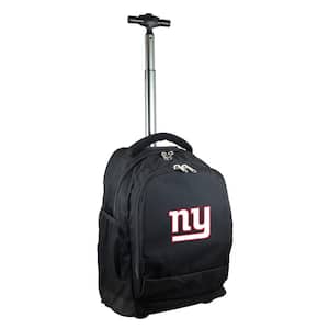 NFL New York Giants 19 in. Black Wheeled Premium Backpack