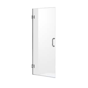 Passion 24 in. x 72 in. Frameless Hinged Shower Door in Chrome with Handle