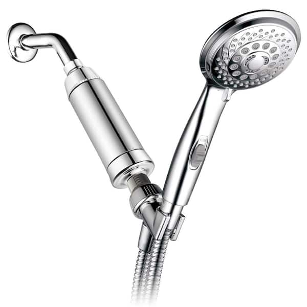 Hotel Spa 7-Spray 4 in. Single Wall Mount Handheld Rain Shower Head in Chrome