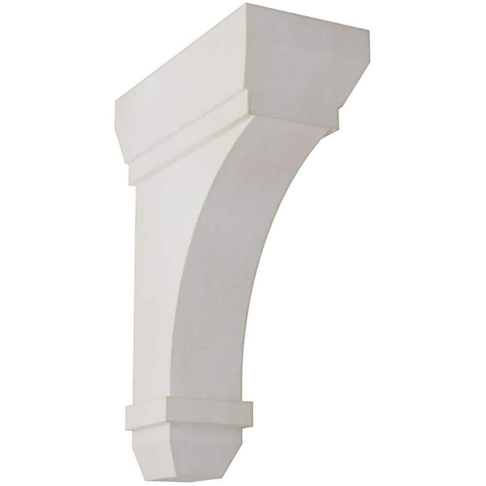 Chalk Dust White Vintage Wood Corbel Bracket, 7" x 5"