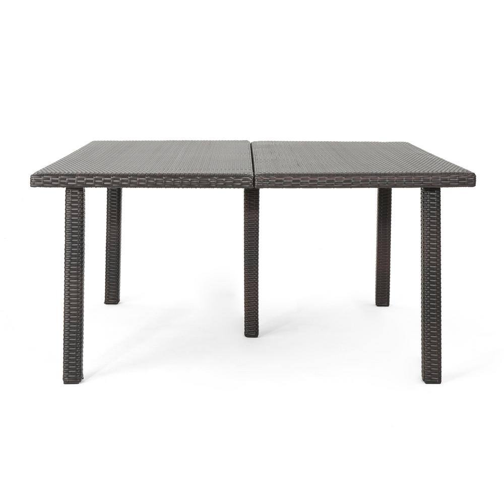 Rattan outdoor large dining table for patio garden backyard brown price history on PriceWatchPro