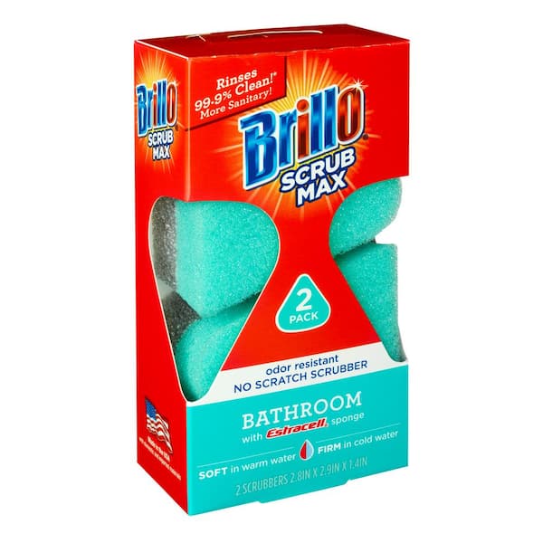 BRILLO Scrub Brush 2 Pack Kitchen Cleaning Sink Dish Washing Scrubber  Bathroom