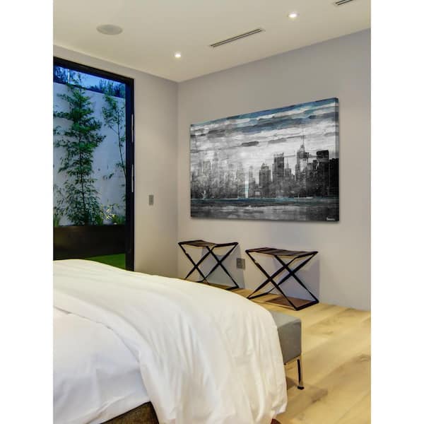 Unbranded 40 in. H x 60 in. W "Sunset in NYC" by Parvez Taj Printed Canvas Wall Art