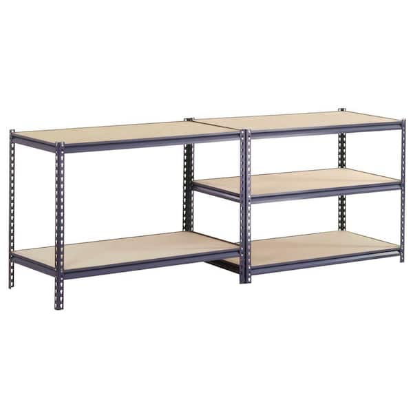 Edsal 5-Shelf Industrial Steel Shelving Unit in Black (72 in. H x 48 in. W  x 24 in. D) MR482472BLB - The Home Depot