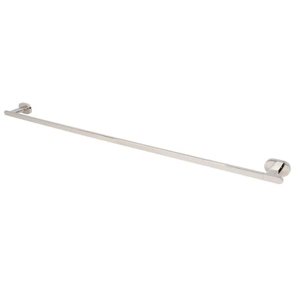 Dyconn 34 in. Wall Mount Towel Bar in Polished Nickel