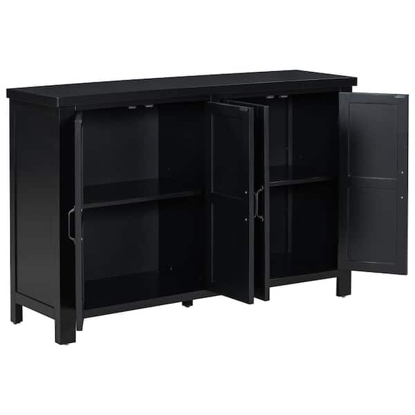 COWLOWN 51 in. W x 15.5 in. D x 34.2 in. H Bathroom Black Linen Cabinet