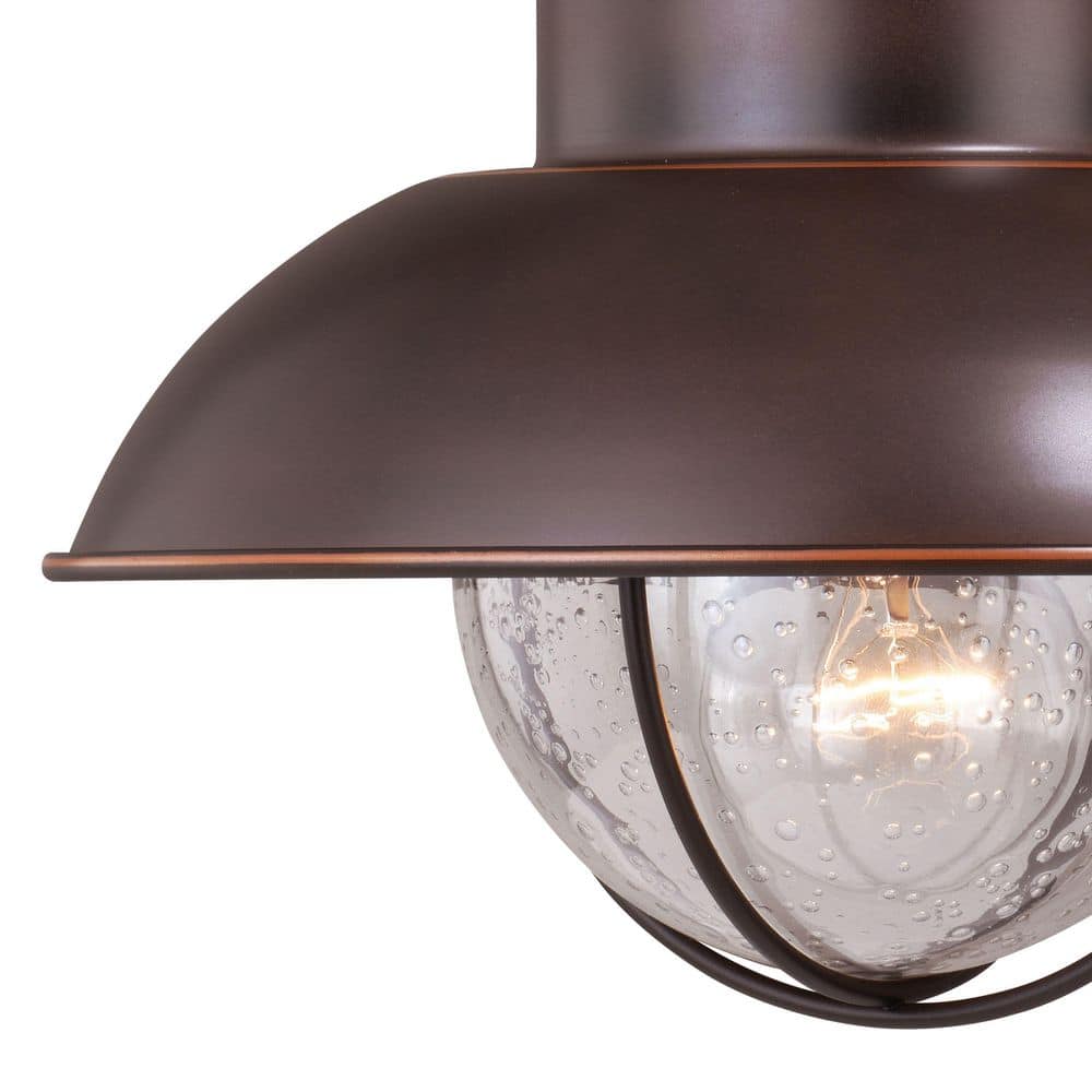 Burnished Bronze Nautical-Style Dimmable Wall Sconce