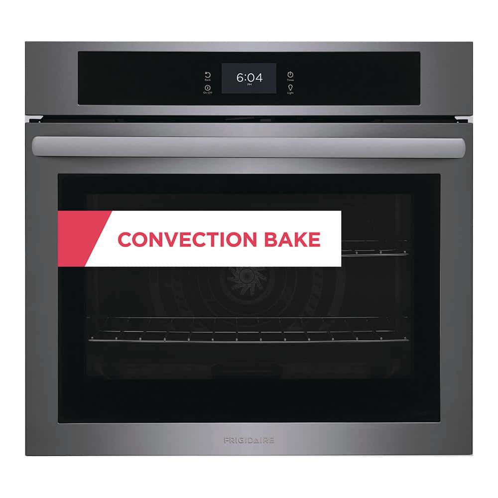 Frigidaire 30 in. Single Electric Built-In Wall Oven with Convection in Black Stainless Steel