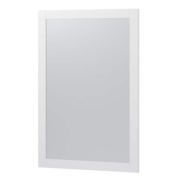 CRAFT + MAIN Jaxon 22 in. W x 32 in. H Rectangular Framed Wall Hung Bathroom Vanity Mirror in White