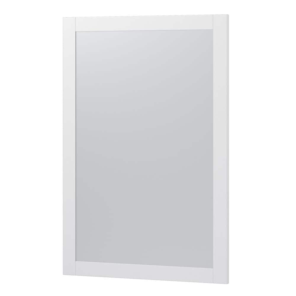 Jaxon 22 in. W x 32 in. H Rectangular Framed Wall Hung Bathroom Vanity Mirror in White -  Foremost, JXWM2232