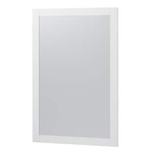 Jaxon 22 in. W x 32 in. H Rectangular Framed Wall Hung Bathroom Vanity Mirror in White