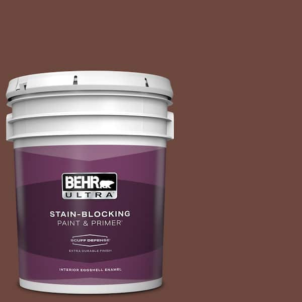 BEHR ULTRA 5 gal. #ECC-42-3 Deep Cherrywood Extra Durable Eggshell Enamel Interior Paint & Primer