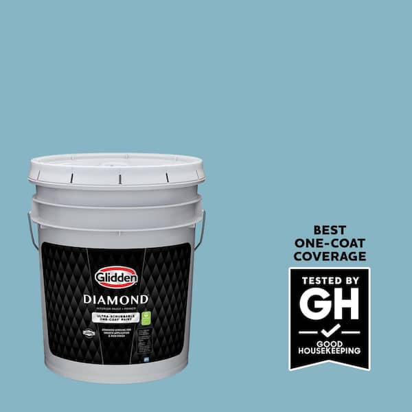 Glidden Diamond 5 gal. PPG1151-4 Crystal Lake Eggshell Interior Paint with Primer