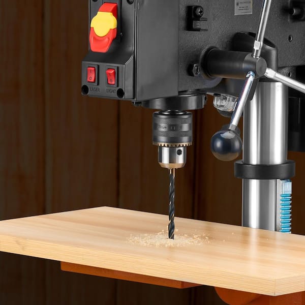 10 in. Benchtop Drill Press1/2 in. 5 Speed 6.2 A Induction Motor, Tabletop Drilling Machine with Adjustable Speed