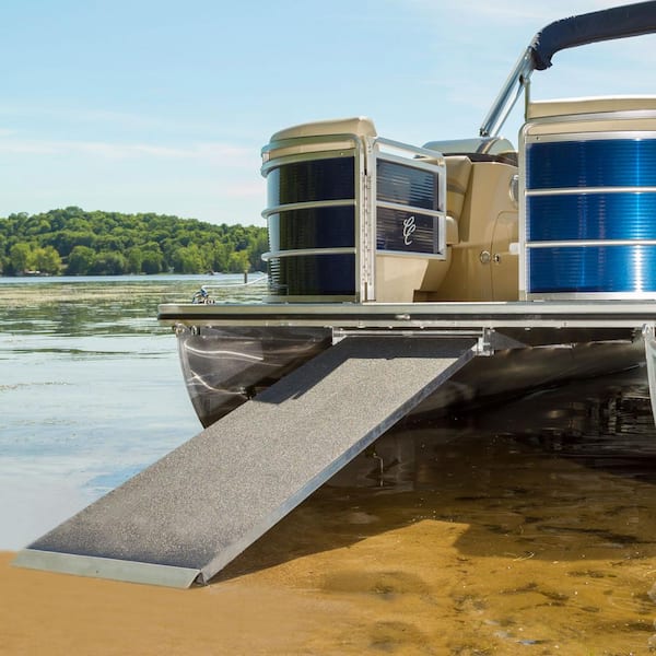 600 lbs. 6 ft. x 24 in. Aluminum Grit-Coat Pontoon Boat Ramp