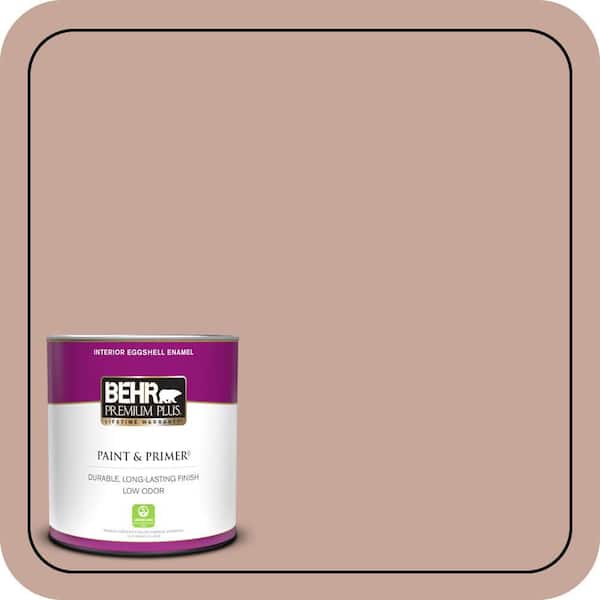 BEHR PREMIUM PLUS 1 qt. #ICC-53 Cozy Blanket Eggshell Enamel Low Odor Interior Paint & Primer