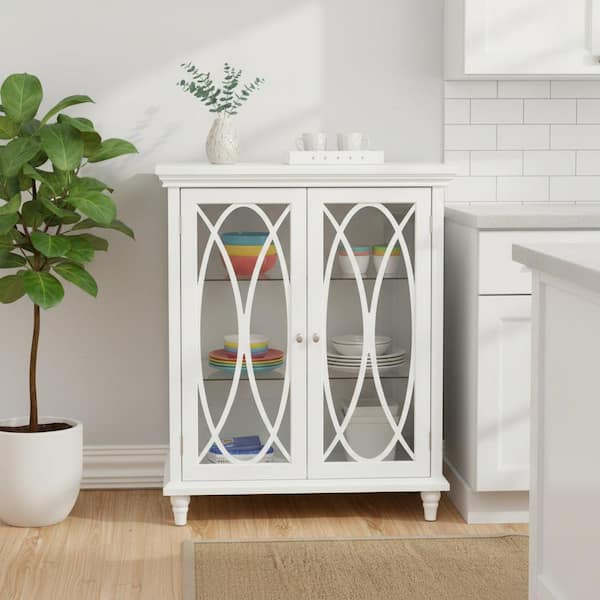 Florence 26 in. W x 12-1/2 in. D x 32 in. H Double Door Floor Cabinet in White