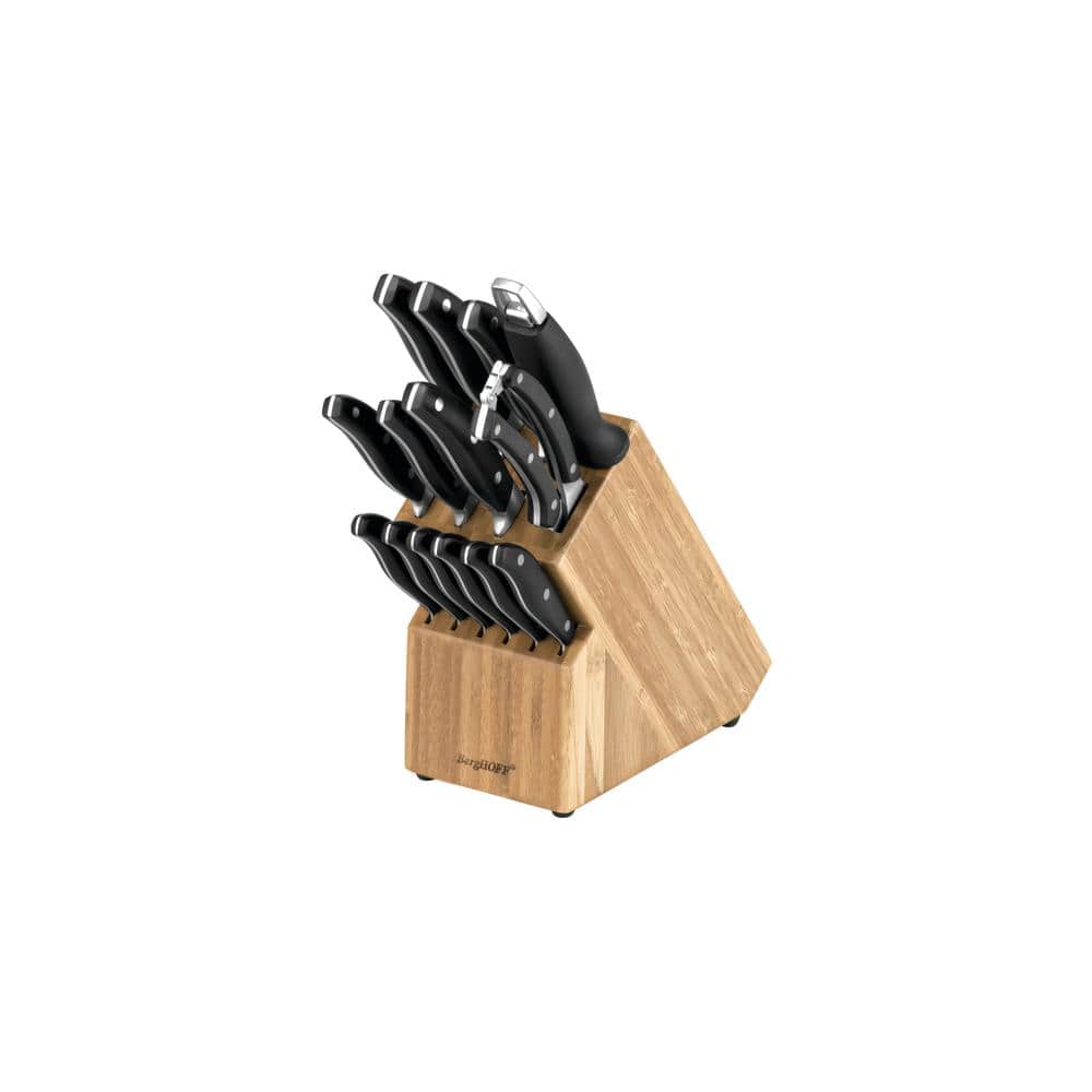 BergHOFF Essential 8 piece Knife Block Set, Black