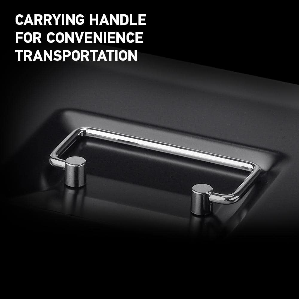 Compact Steel Cash Safe with Key Lock and Foldable Handle