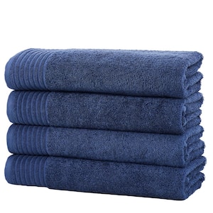 Blue Featherspun Cotton Ultra Soft-4 Pack Bath Towel Set