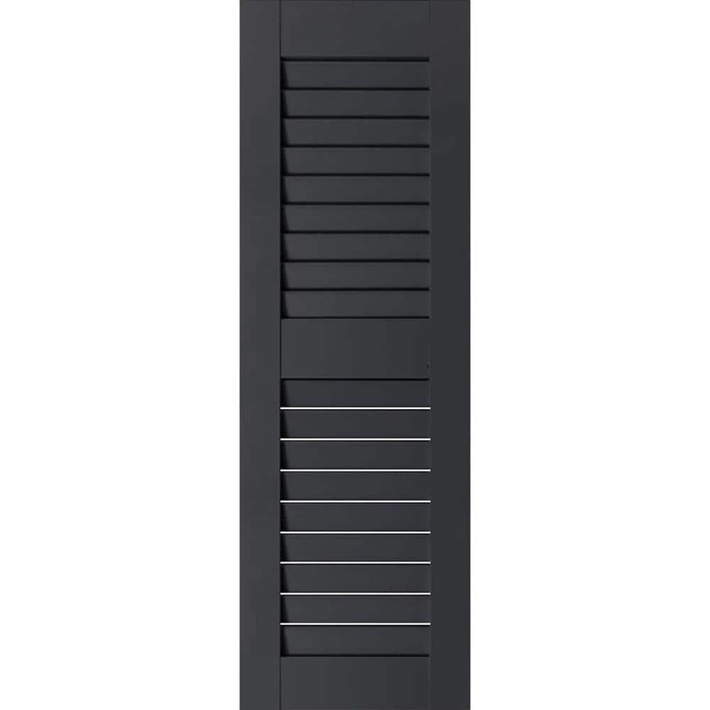 15 in. x 67 in. Exterior Real Wood Sapele Mahogany Louvered Shutters Pair Black price history on PriceWatchPro