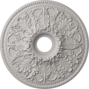 2-1/8 in. x 23-7/8 in. x 23-7/8 in. Polyurethane Ashley Ceiling Medallion, Ultra Pure White