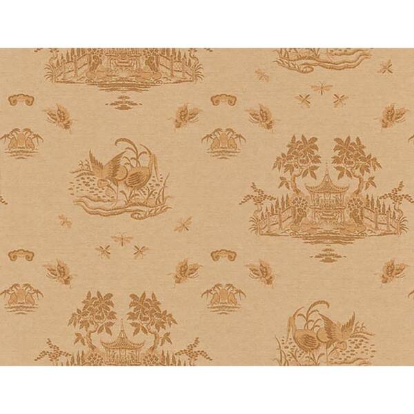 Unbranded Brown Chinoiserie Toile Wallpaper