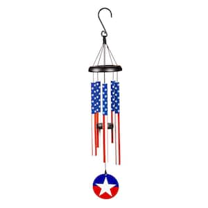27 in. Printed Hand Tuned Metal Wind Chime, Americana