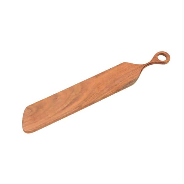 Long Handle Acacia Wood Cutting Board, Charcuterie Board with Hanging Loop, 4.5 x 0.75 x 27.5 in.