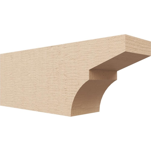 Ekena Millwork 4-in. x 6-in. x 16-in. Monterey Woodgrain, Primed Tan Timberthane Polyurethane Rafter Tail Brace