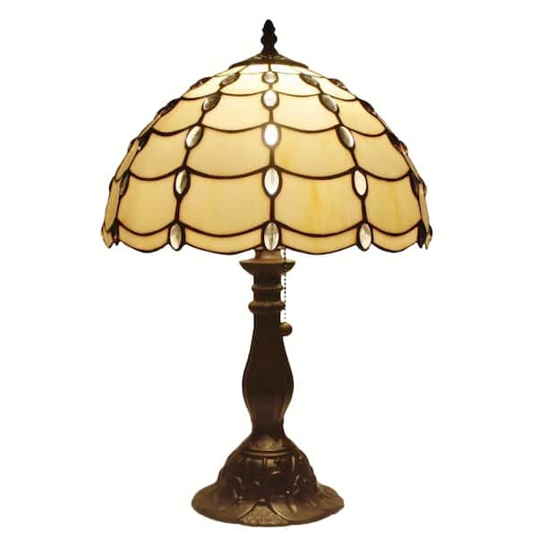 Amora Lighting 19 in. Tiffany Style Cascade Table Lamp
