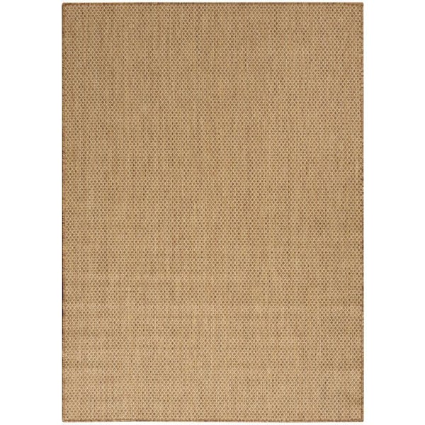 Nourison Courtyard Jute 6 ft. x 9 ft. All-Over Design Contemporary Area Rug