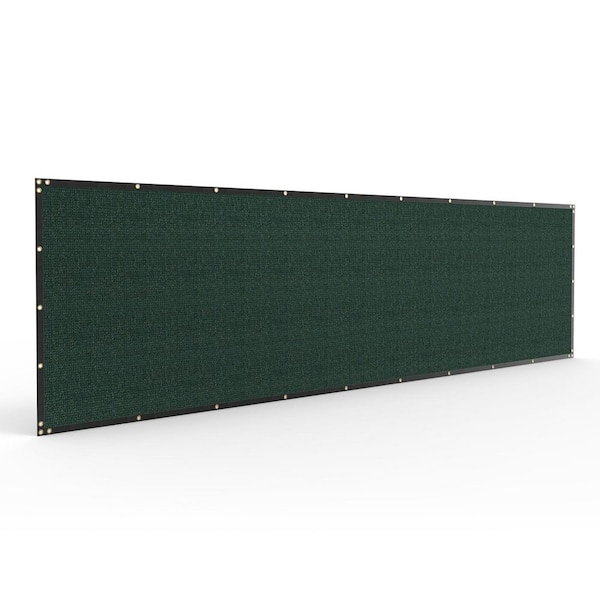 6 ft. x 12 ft. HDPE Privacy Fence Screen with Copper Grommets, 90% UV Blockage, Cable Zip Ties Included, Green