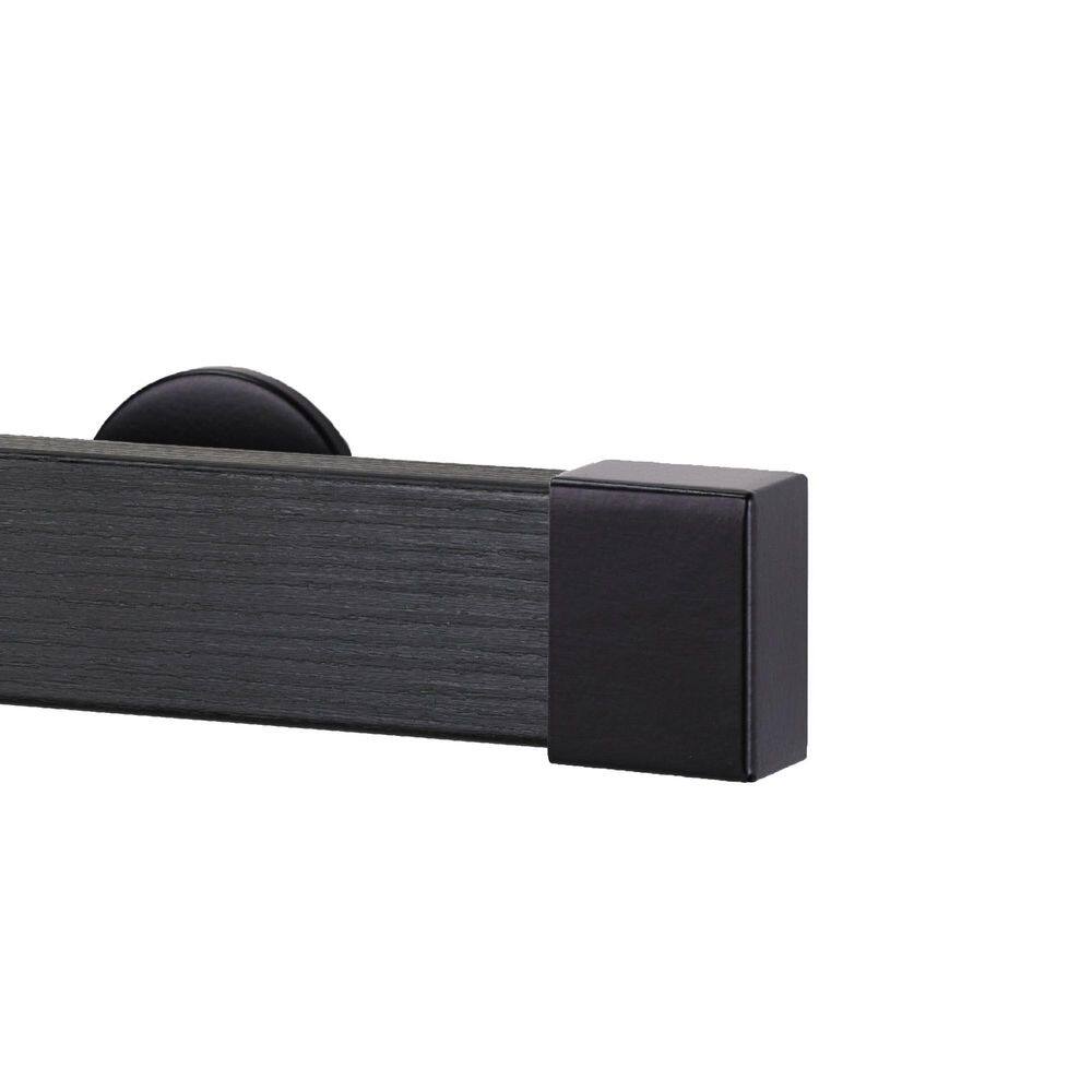 Kontur EVO Pro 48 in. Non-Adjustable 2 in. Single Traverse Curtain Rod Set in Ebony with Black Endcap Finial price history on PriceWatchPro