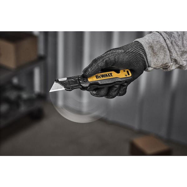 DEWALT - Push and Flip Folding Lock-Back Utility Knife with Blade Storage