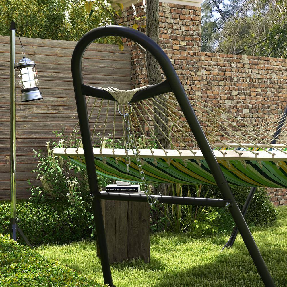 10 ft. Black Metal Arc Hammock Stand