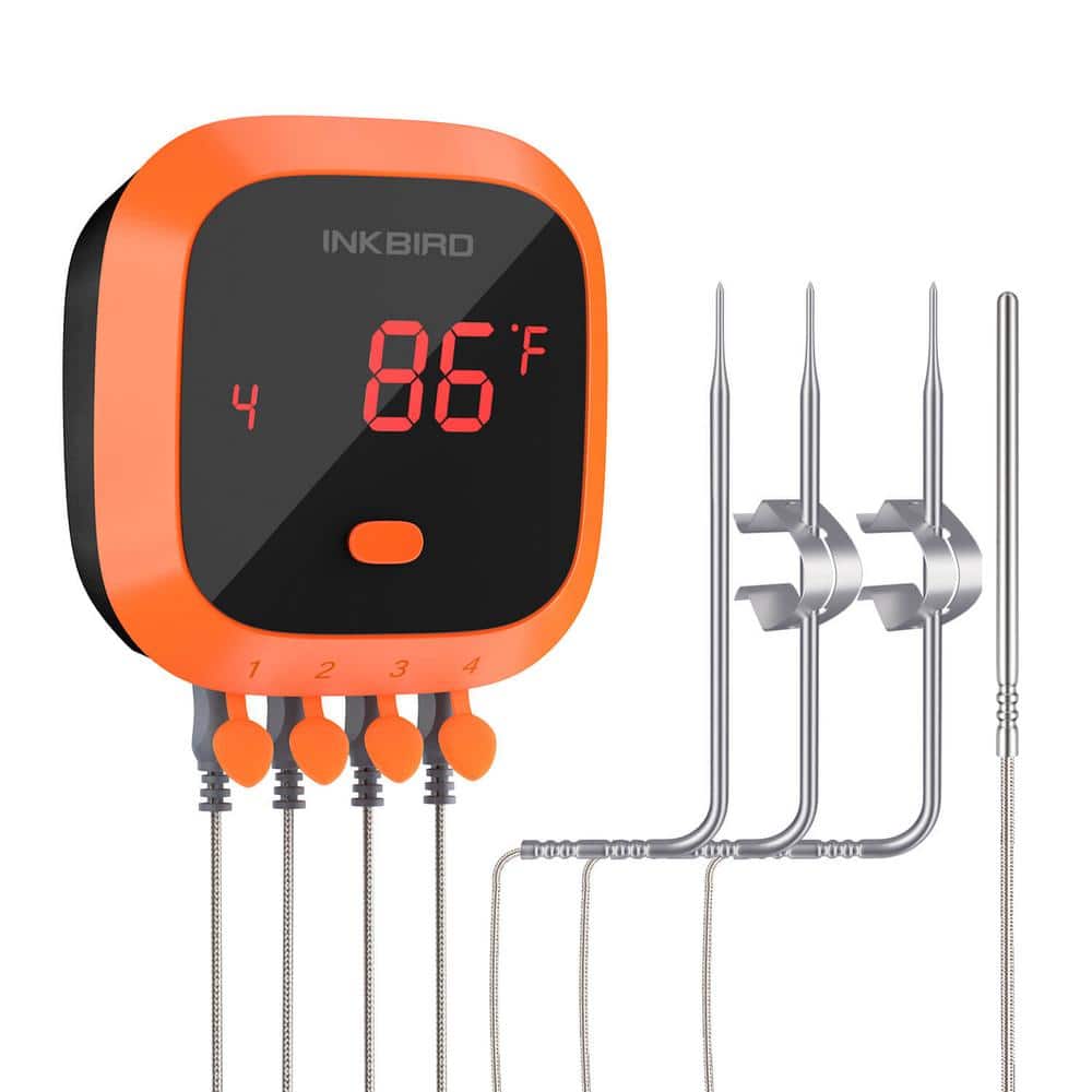 INKBIRD Waterproof Rechargable Grill Digital Thermometer - The Home Depot