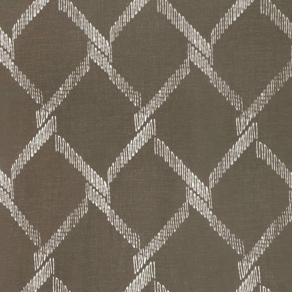 Brown Polyester Double Layered Rod Pocket Window Curtain Panel