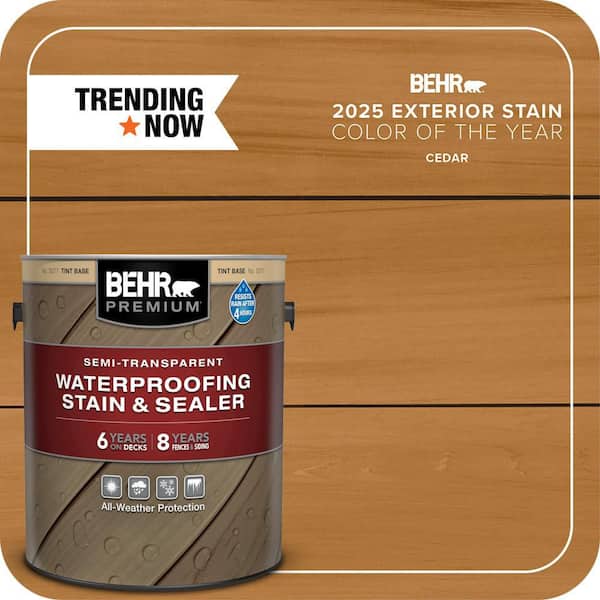 1 gal. #ST-146 Cedar Semi-Transparent Waterproofing Exterior Wood Stain and Sealer