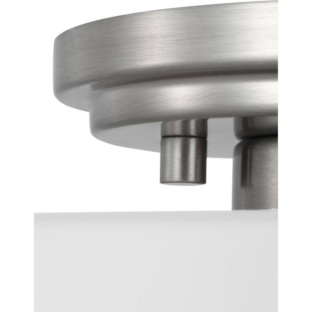 Adley Brushed Nickel and Glass Flush Mount Light