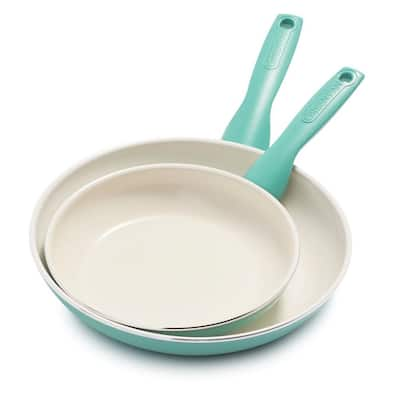 GreenLife Healthy Ceramic Nonstick Turquoise Waffle and Sandwich Duo