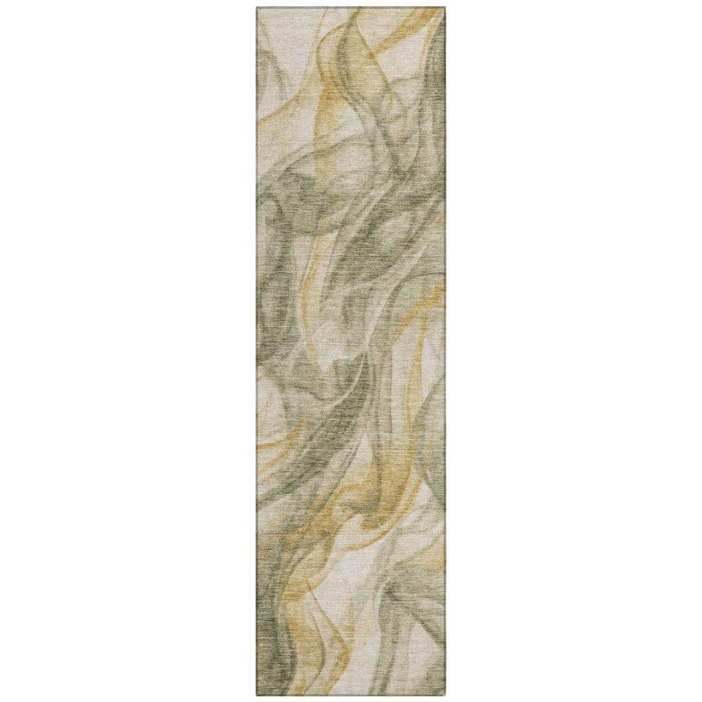 Chantille Machine Washable Indoor/Outdoor Abstract ACN2963 Sage 2 ft. x 7 ft. Runner Rug price history on PriceWatchPro