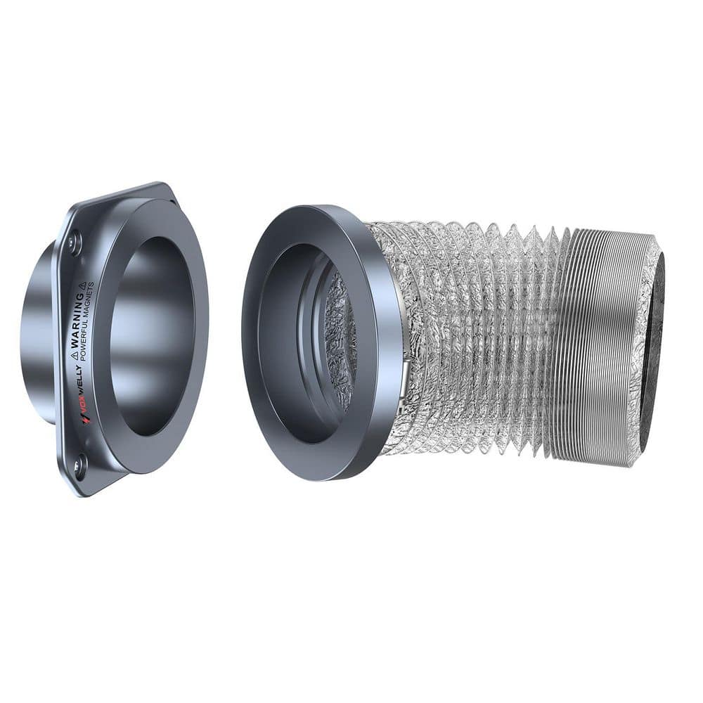 Magnetic Dryer Vent Coupling Kit, Quick Connect Airtight Aluminum Alloy Dryer Vent Connector, 2.6ft Foil Duct and Clamps price history on PriceWatchPro