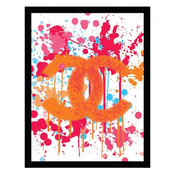 VENICE BEACH Collections Fashion Designer Splatter Logo by Fairchild Paris 1-Piece Framed Graphic Print Abstract 18 in. x 14 in.