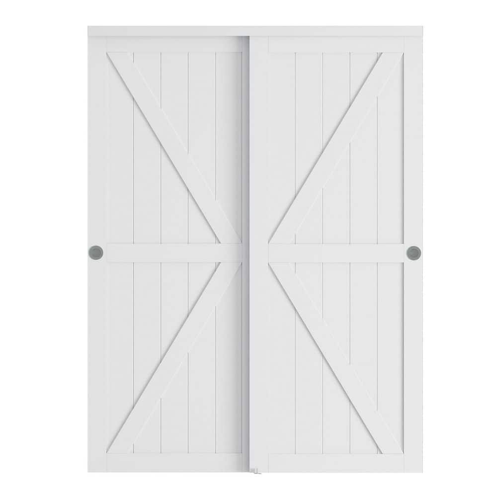 72 in. x 78.58 in. K-Shape Solid Core White Finished MDF Closet Sliding Door with Hardware Kit price history on PriceWatchPro